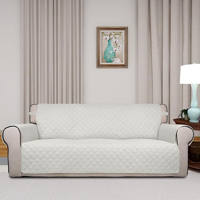 PureFit Reversible Quilted Sofa Cover, Water Resistant Slipcover Furniture - Image 2