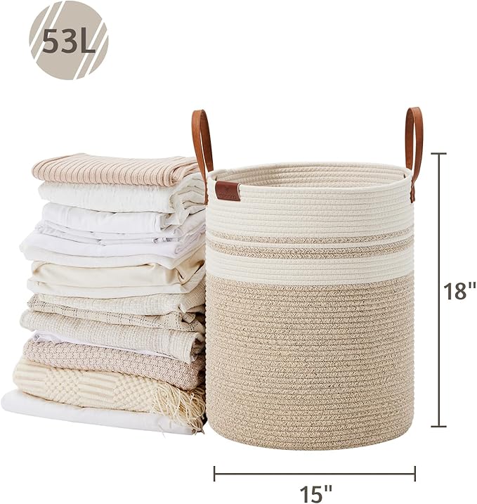 VIPOSCO Tall Laundry Basket, Large Dirty Clothes Hamper - Image 5