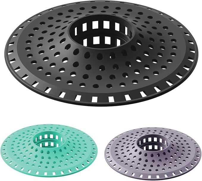 Shower Hair Drain Catcher, Silicone Bathtub Drain Hair Catcher Strainer by SayGoodbyetoHairClogging