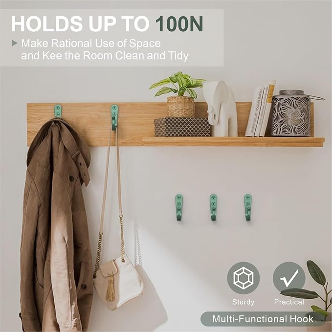 20PCS Heavy Duty Metal Wall Hooks, Coat Hooks - Image 6