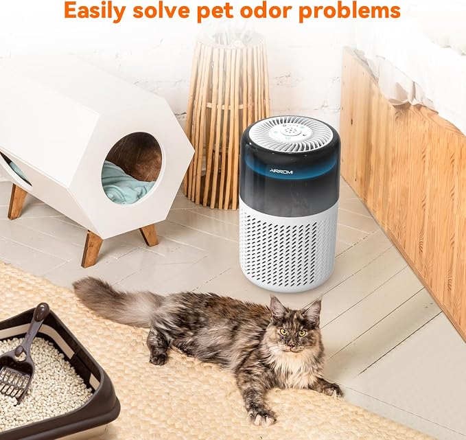 AIRROMI Air Purifier for Bedroom Home, HEPA Filter, Covers Upto 549 Ft² - Image 7