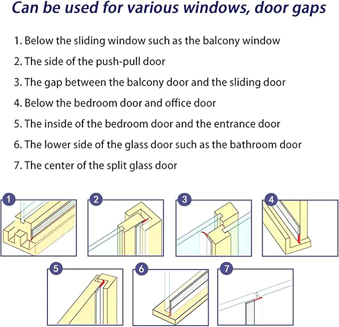 TAROSE Weather Stripping, 33 Feet, Transparent, Door Seal, Window Seal - Image 3