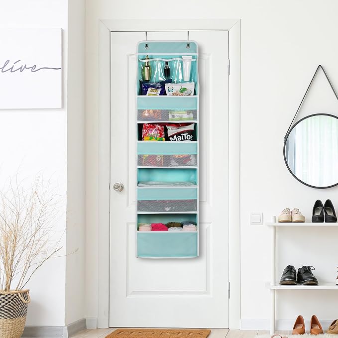 Univivi 5-Shelf Fabric Door Storage Over Door Hanging Organizer - Image 5