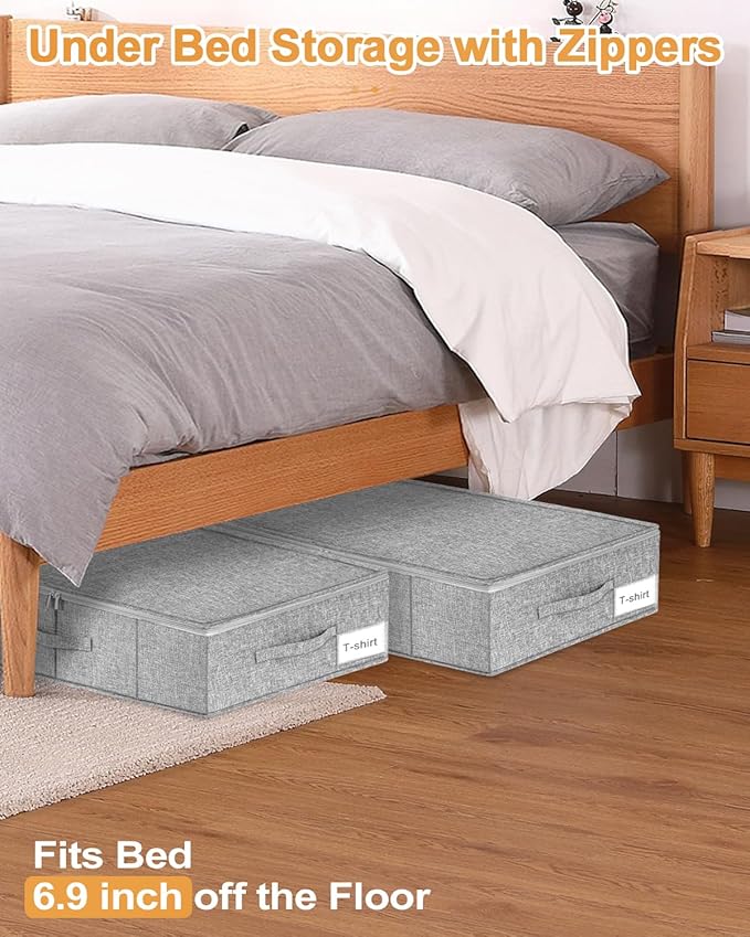 punemi Under Bed Storage, 3 Pack Underbed Storage Container Bags - Image 7