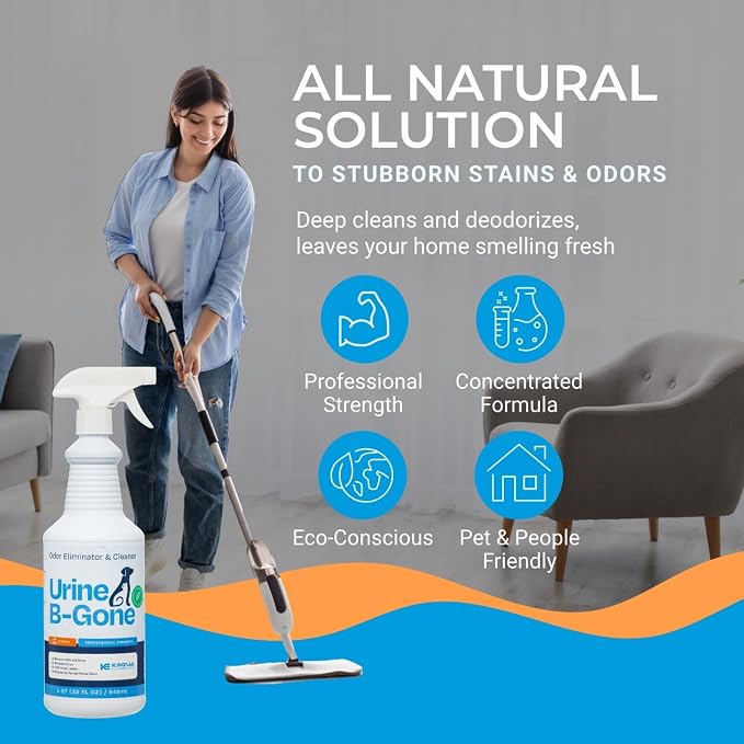 KINZUA ENVIRONMENTAL Urine B-Gone, Professional Enzyme Odor Eliminator & Pet - Image 4