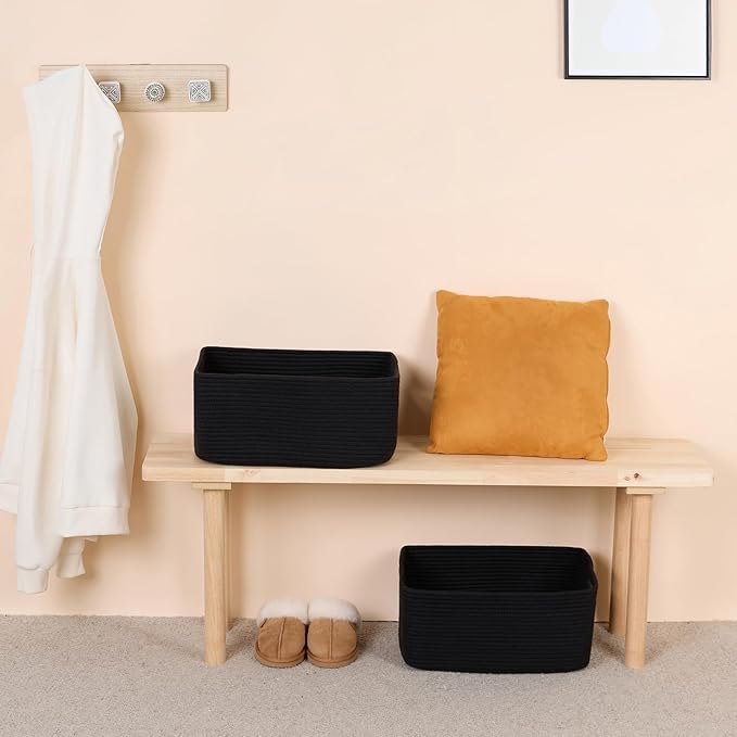 Large Storage Baskets for Organizing, Closet Shelf Baskets for Clothes Blanket - Image 6