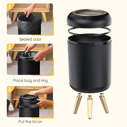 Bathroom Trash Can Automatic Touchless，3 Gallon Smart Motion Sensor Trash Bin - Image 5