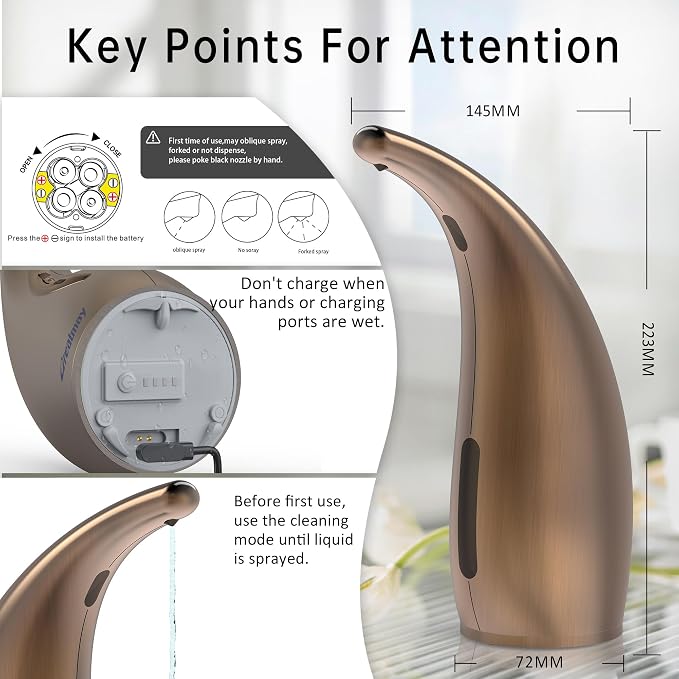 Adjustable Automatic Soap Dispenser Touchless, 4 Adjustable Levels Touchless - Image 3