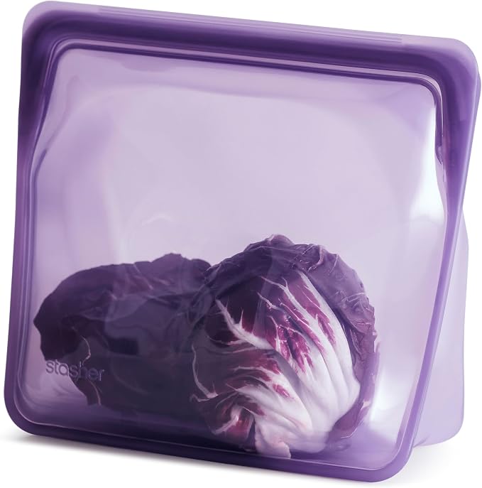 Stasher Premium Silicone Reusable Food Storage Stand-Up Mega Bag, Sea Urchin by Stasher