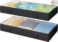 2-Pack Under Bed Storage, 6 Inches Tall Closet Organizers and Storage Bins by Makestorageclosetolife