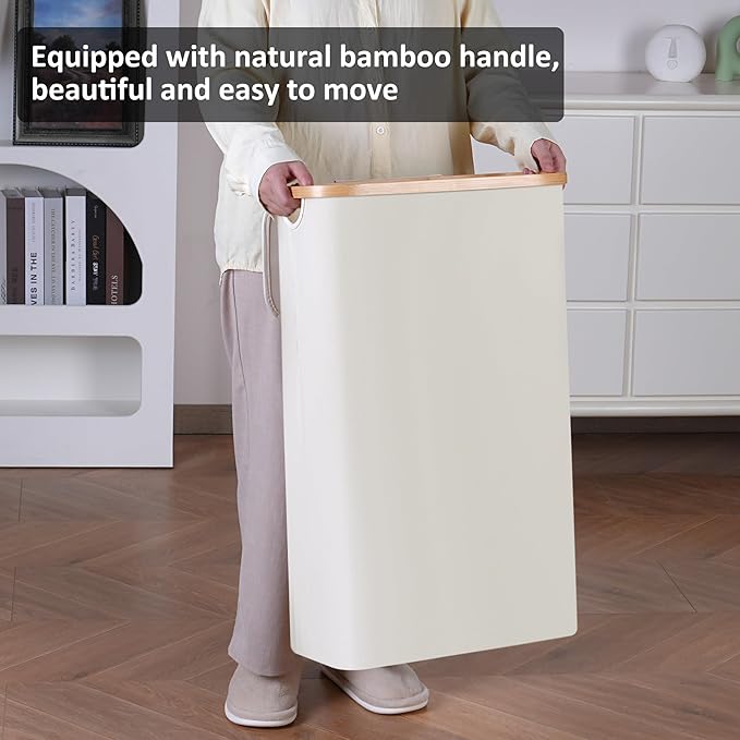 Slim Laundry Basket, 60L Laundry Hamper - Image 3