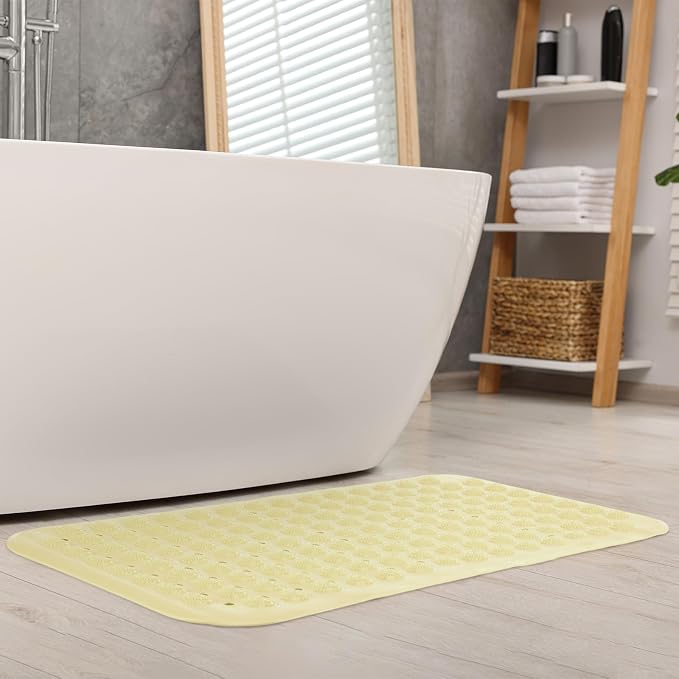 Dunzy 12 Pcs Non Slip Bath Mats 27.6x14.2 Inches TPE Bathtub Mats - Image 5