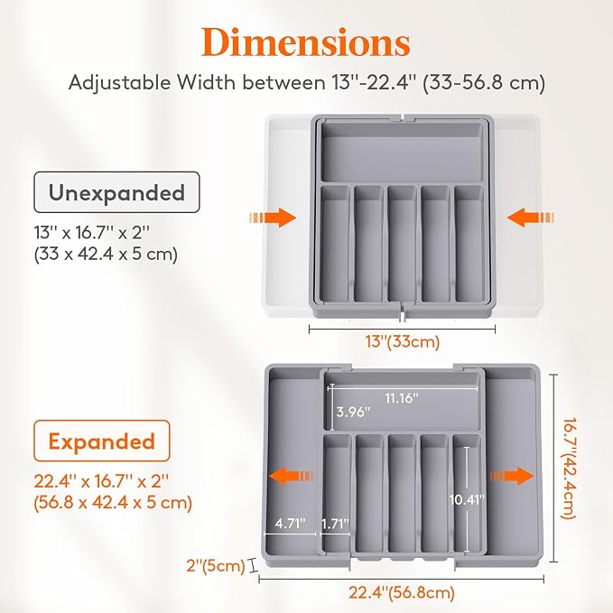 Lifewit Deep Silverware Drawer Organizer - Image 3