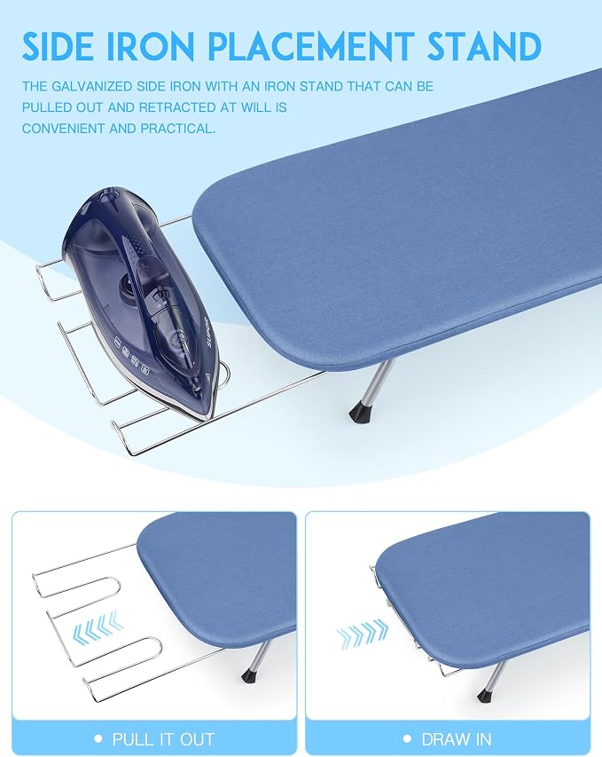 BiJun Small Ironing Board, Foldable Table Top Ompact Portable Mini Ironing - Image 5