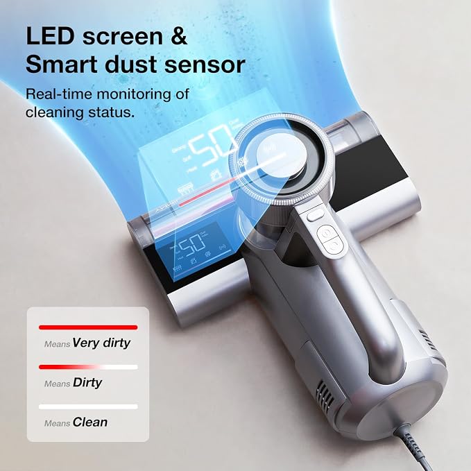Jimmy WB81 Mattress Vacuum Cleaner, Upgraded Roller Brush, Smart Dust Sensor LED - Image 3