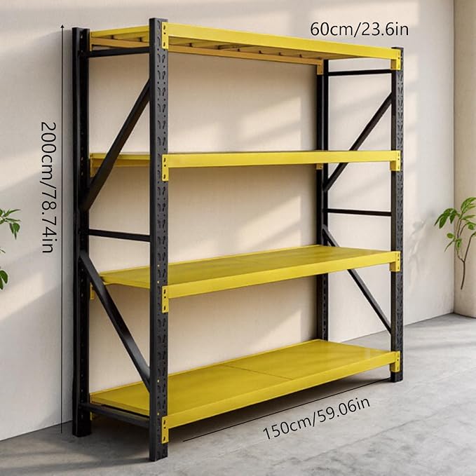 Storage Shelves Heavy Duty, Metal Garage Shelving Units, 4 Tier Storage Rack - Image 2