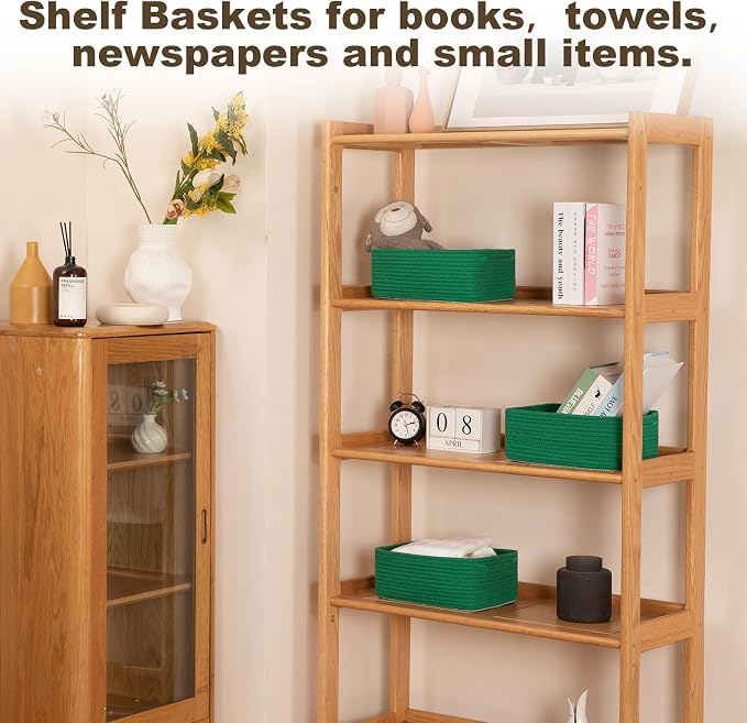 3 Pack Small Storage Baskets for Organizing, Cute Woven Decorative Gift Baskets - Image 4