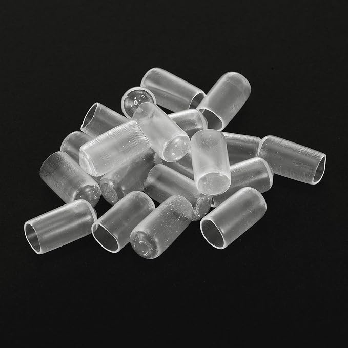 uxcell 20pcs Rubber End Caps Protective Caps 7.5mm ID Vinyl PVC Round Tube Bolt - Image 4