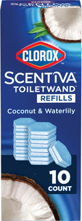 CLOROX Scentiva ToiletWand Toilet Cleaner Refills, Toilet brush, Coconut and by Clorox