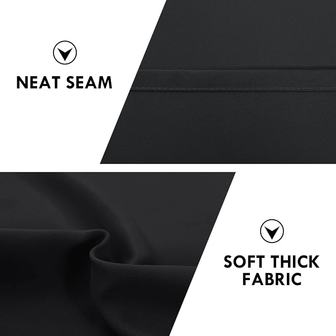DWCN Black Blackout Curtains for Bedroom – Rod Pocket Thermal Insulated Energy - Image 6