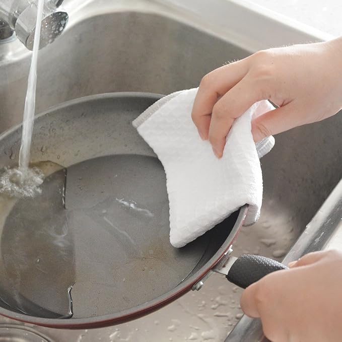 KinHwa Microfiber Dish Cloths Thick Waffle Weave Kitchen Dish Rags Ultra - Image 7