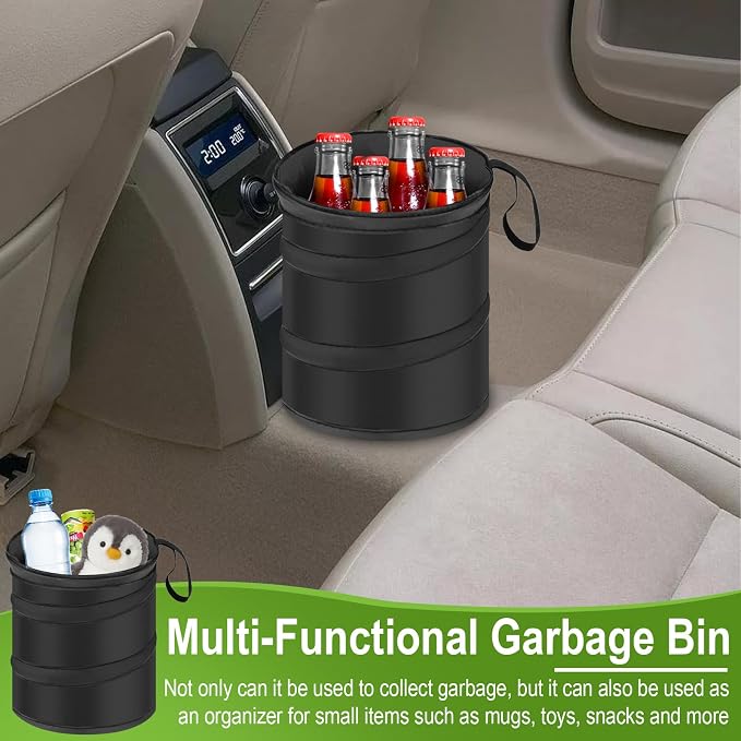 2 PCS Car Trash Can, Collapsible Pop-up Car Garbages Can, Portable Garbage Bin - Image 5