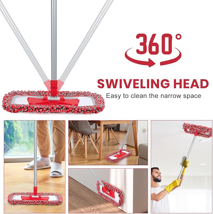 MAVRIZ Dust Mops for Hardwood Floors Cleaning Washable Wet and Dry Mop - Image 3