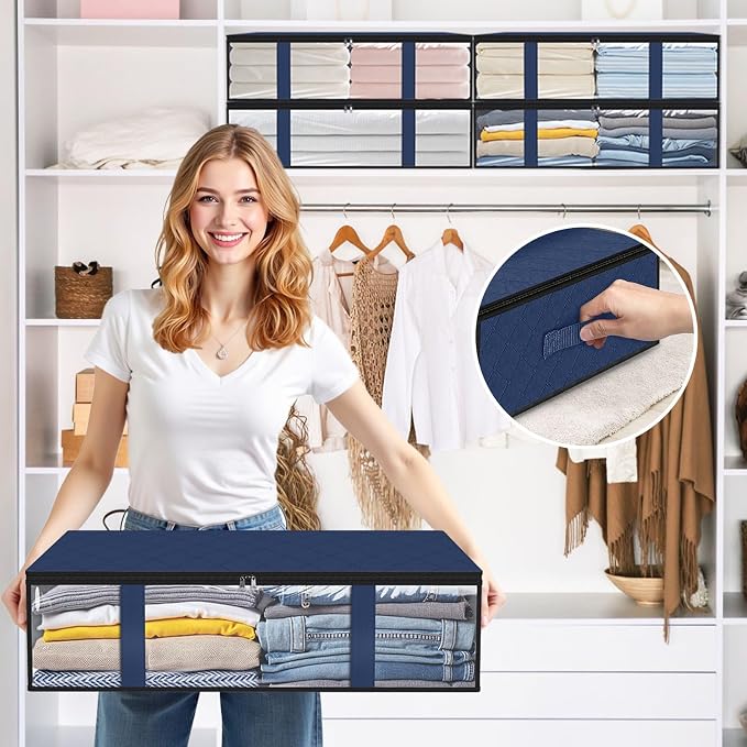 StorageRight Under Bed Storage Bins, Breathable Organizer - Image 4