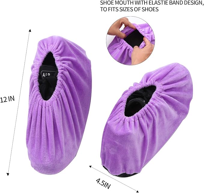 5 Pairs Reusable Non Slip Shoe Covers, Premium Soft Washable Thickened Boot - Image 4