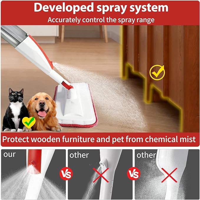 Mops for Floor Cleaning Wet Spray Mop - Image 2