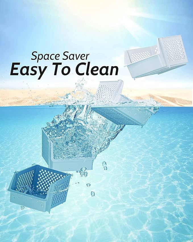 Skywin Plastic Stackable Storage Bins - Image 6