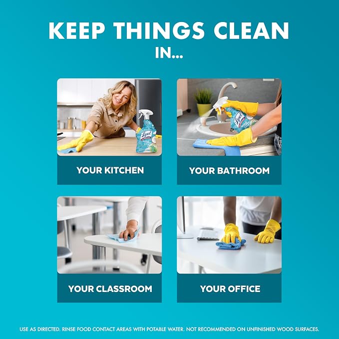 Lysol All Purpose Cleaner Spray, Kitchen & Bathroom Cleaner, Coconut & Sea - Image 4