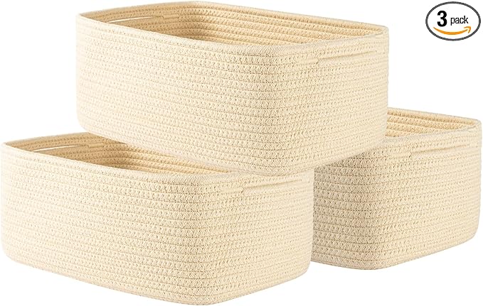 Small Woven Basket, 13.5 x 9.5 x 5 Inches, Storage Basket by KALLAX
