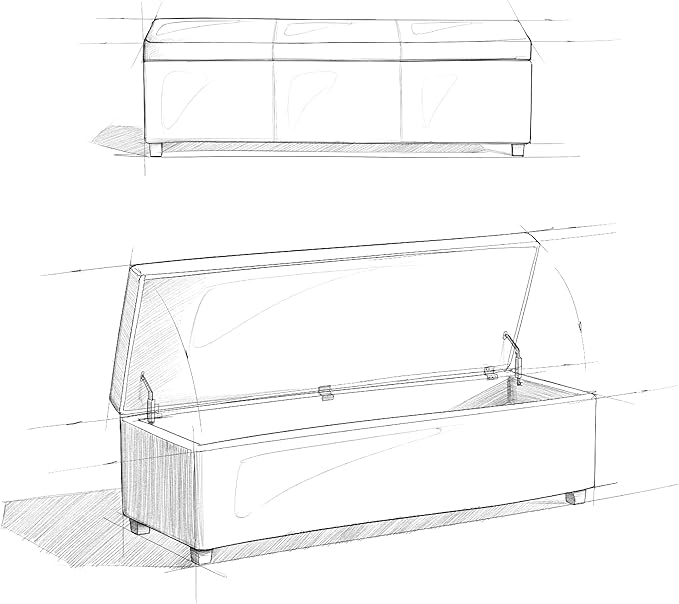 SIMPLIHOME Avalon 54 inch Wide Contemporary Rectangle Extra Large Storage - Image 14