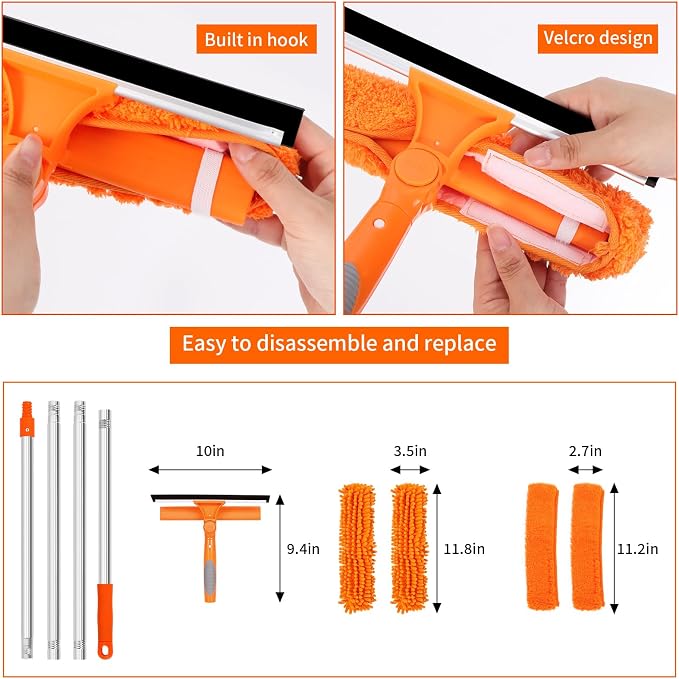 Professional 72'' Window Squeegee Cleaning Washing Tool/Kit - Image 5