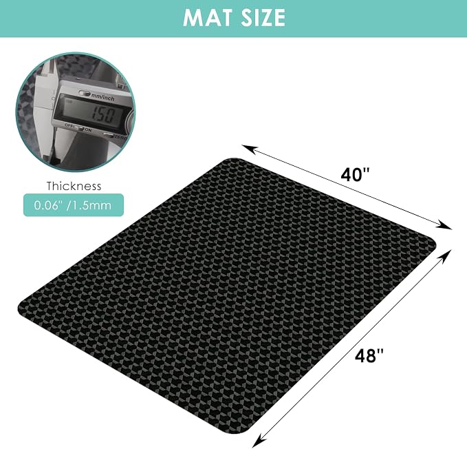 Vicwe Office Chair Mat for Hardwood Floor, Gaming Chair Mat for Hardwood - Image 7