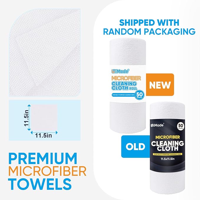 Microfiber Cleaning Cloth, 50 Sheets Shop Towels Commercial Grade Washcloths - Image 3