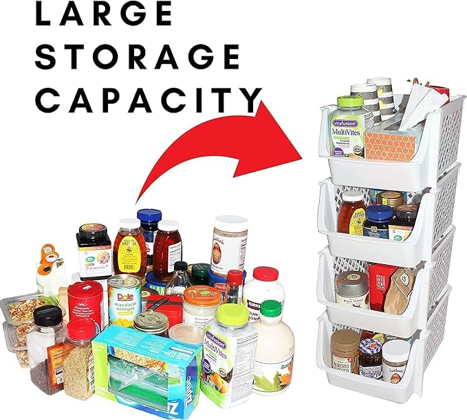 Skywin Plastic Stackable Storage Bins - Image 7