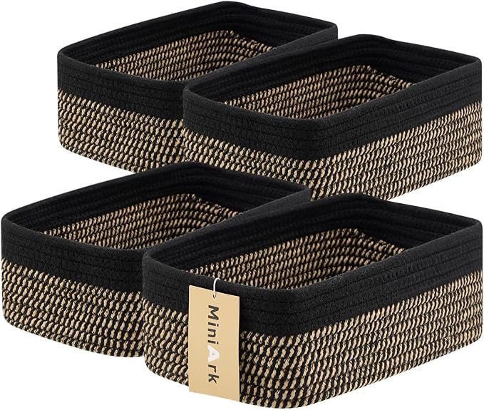 Small Storage Baskets for Organizing | Closet Organizer Bins | Shelf Toy Basket by MiniArkStorageBasketsHome