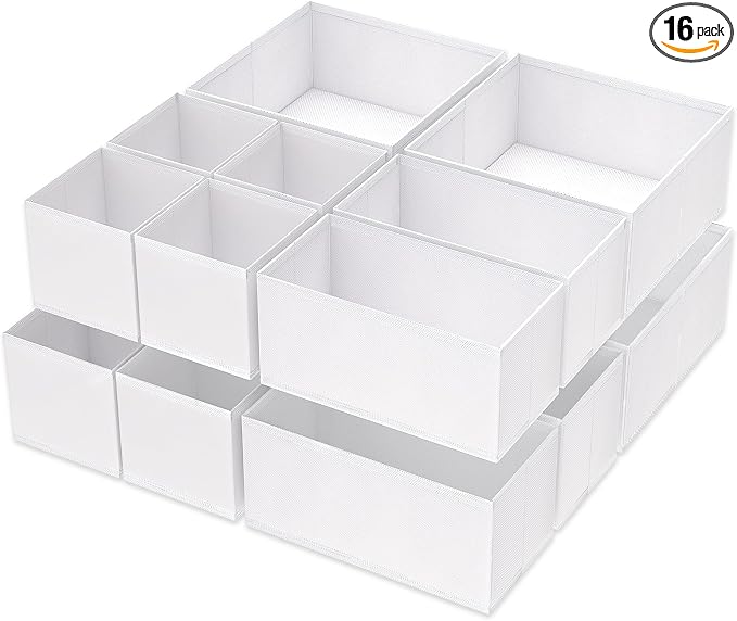 Criusia 16 Pack Underwear Drawer Organizer, Drawer Organizer Clothes, Foldable by Criusia