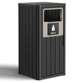 22 Gallon Outdoor Trash Can Waterproof Resin Patio Garbage Can by WTFGO