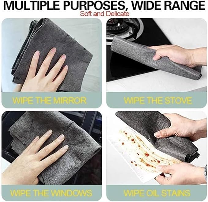 5PC Thickened Magic Cleaning Cloth, Reusable Microfiber Cleaning Rags - Image 5