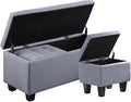 Hinged Storage Ottoman Set of 3 by TASSULLO