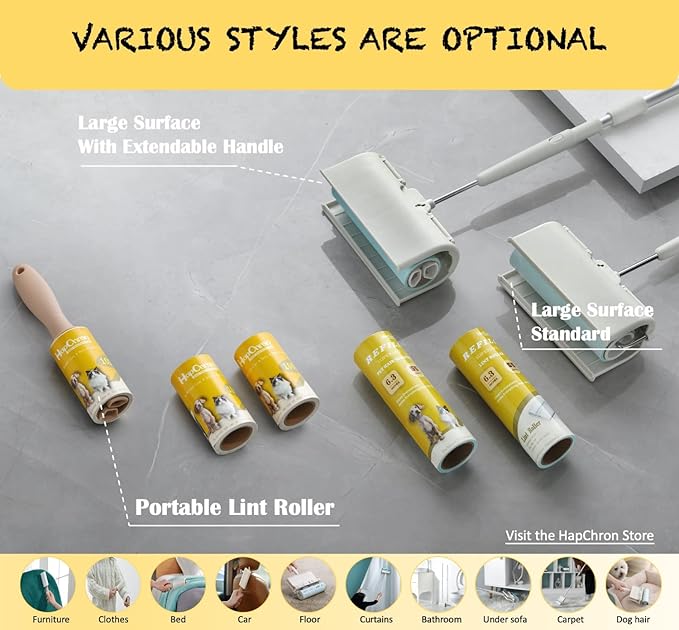 Extra Sticky Lint Roller Refills Only, Total 400 Easy Tear Sheets, Insert Tube - Image 6