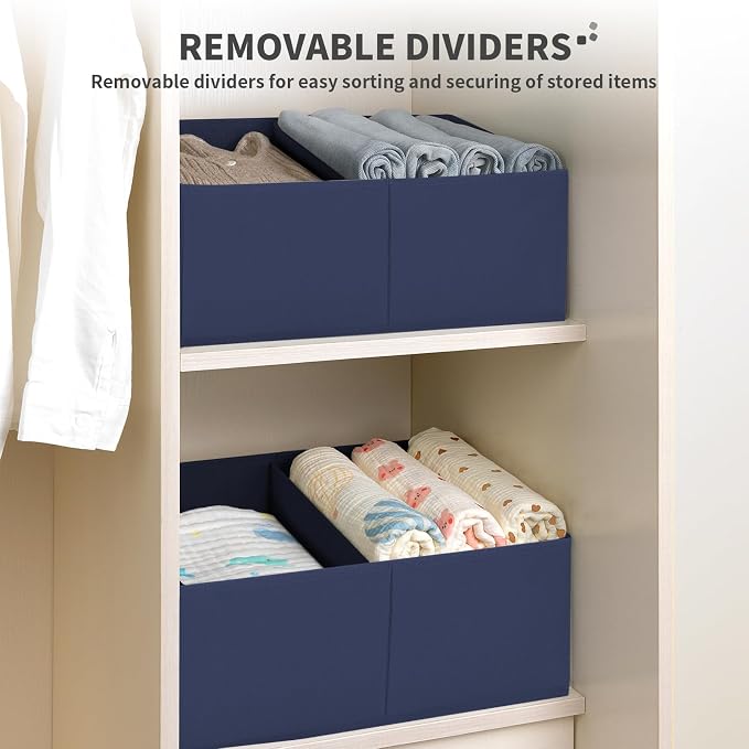 DIMJ Large Closet Shelf Organizer Bins 8Packs - Image 3