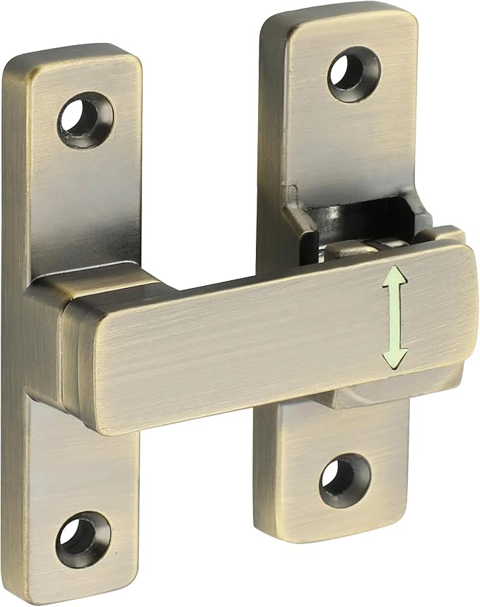 90/180 Degree Flip Latch Gate Latch, Heavy Duty Black Safety Door Lock Enhanced by Mooche