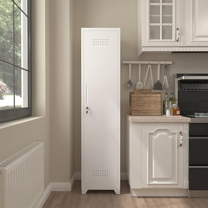 Slim Broom Storage Cabinets, Metal Cabinet - Image 6