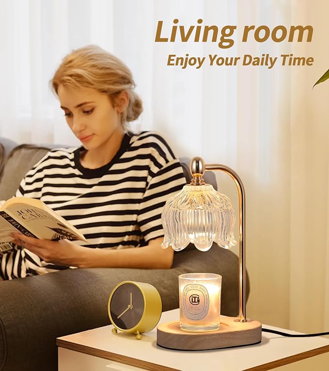 Candle Warmer Lamp with Timer and Dimmer, Electric Gold Light Gifts - Image 3