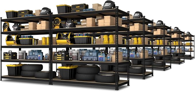 PrimeZone 48" x 24" x 72" Heavy Duty Storage Shelves, 5 Tier Adjustable Garage by PrimeZone