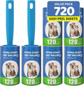 Extra Sticky Lint Roller Refills 6 Pack fit 3.8"-4" Standard Size Lint Roller by Bartuke